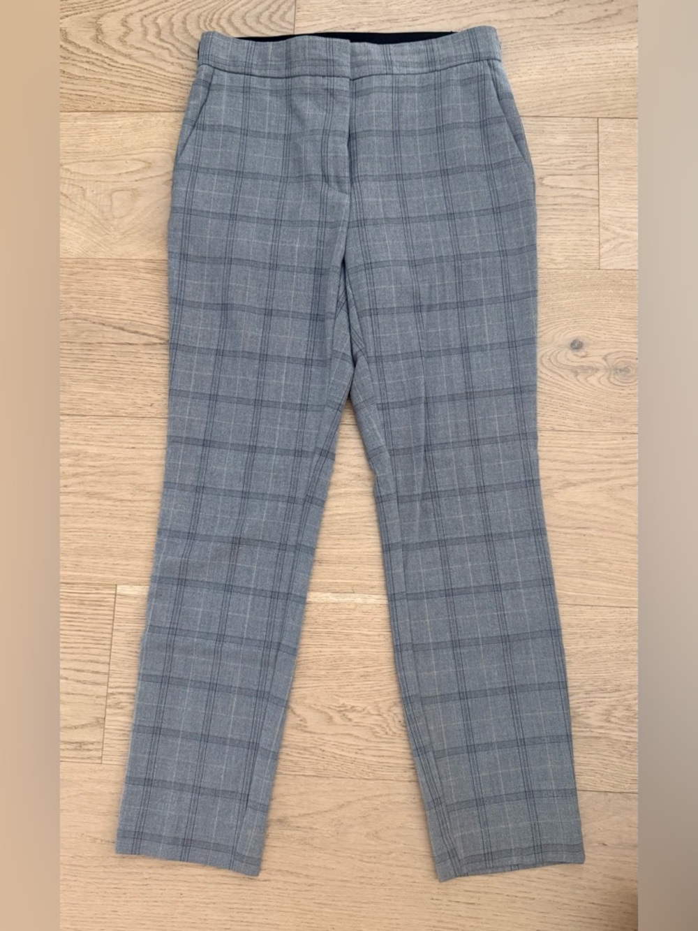 Zara Gray Checked Waistband Trousers